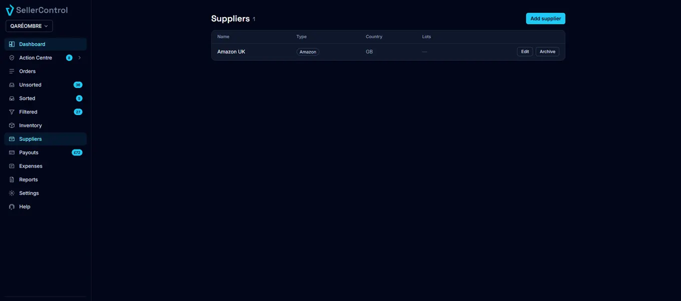 Suppliers